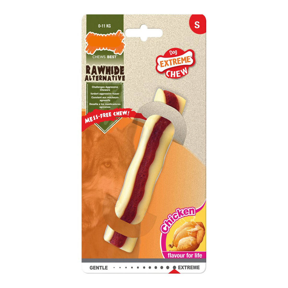 Beißring für Hunde Nylabone Extreme Chew Roll	Rawhide S Huhn