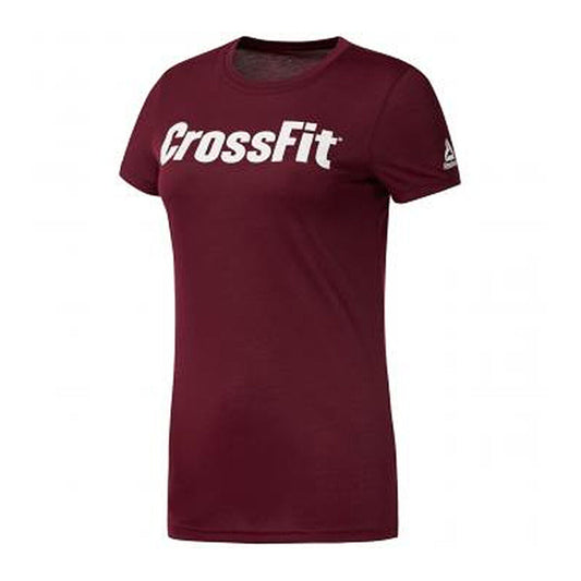 Women’s Short Sleeve T-Shirt Reebok Fef Speedwick Burgundy