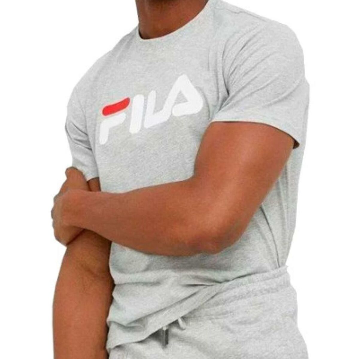 Herren Kurzarm-T-Shirt Fila Bellano FAU0067 80000  Grau