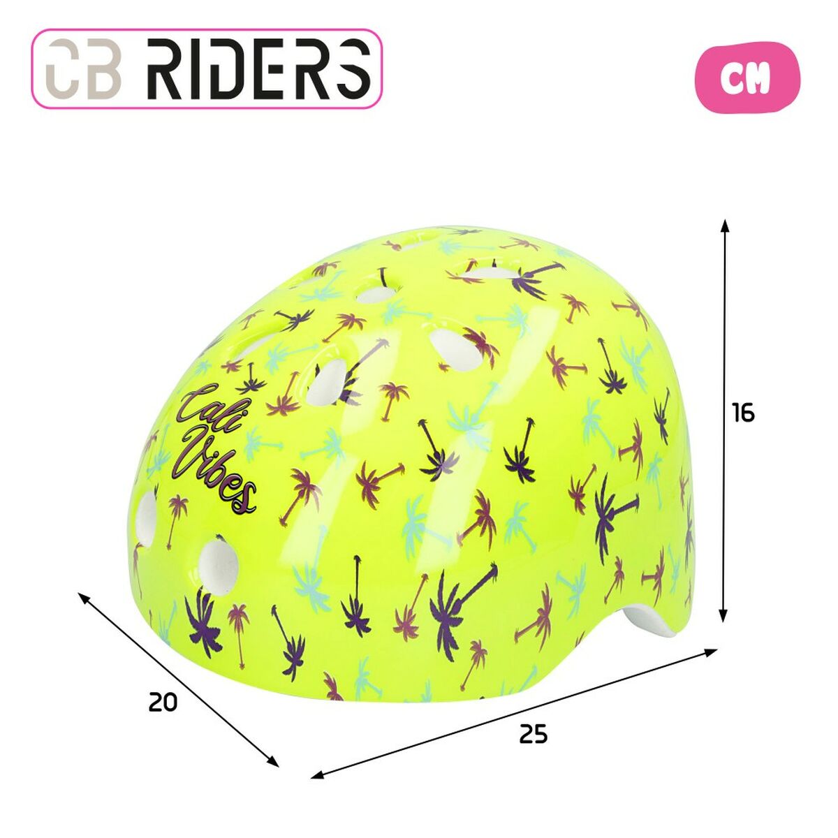 Casco de Ciclismo para Niños Colorbaby Neon Cali Vibes Amarillo (4 Unidades)