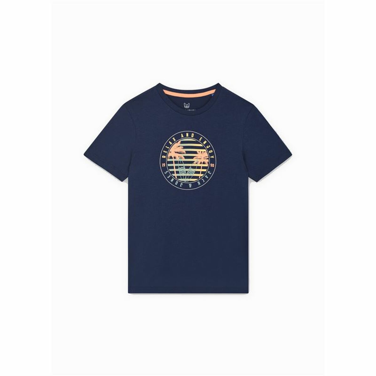 Kurzarm-T-Shirt für Kinder Jack & Jones Jjsummer Smu Vibe Tee Marineblau