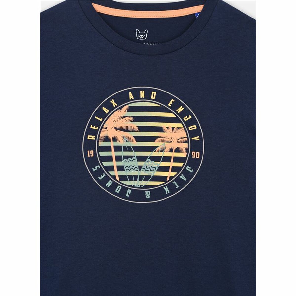 Camiseta de Manga Corta Infantil Jack & Jones Jjsummer Smu Vibe Tee Azul marino