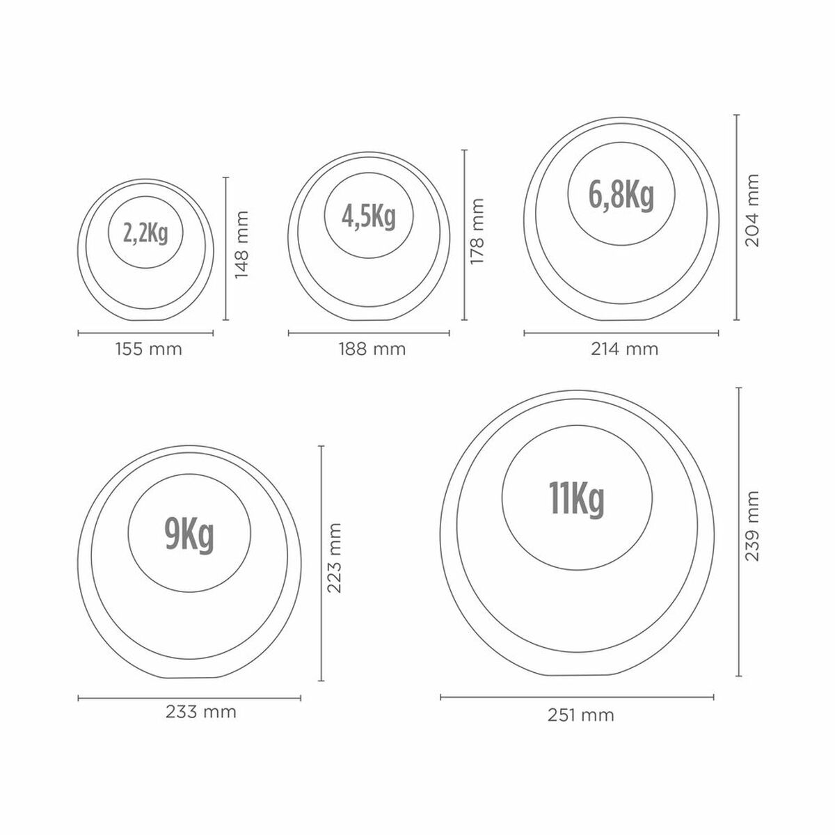 Kugelhantel Xiaomi FED 11 Kg