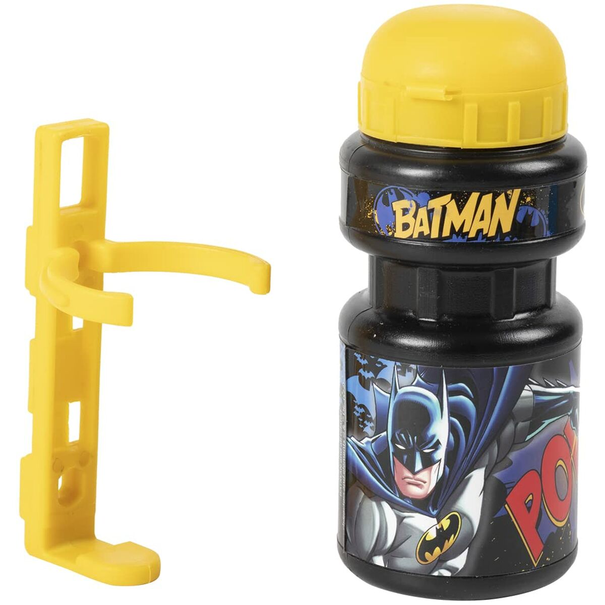 Kinderflasche für Fahrrad Batman CZ10969 Gelb/Schwarz 350 ml Gelb