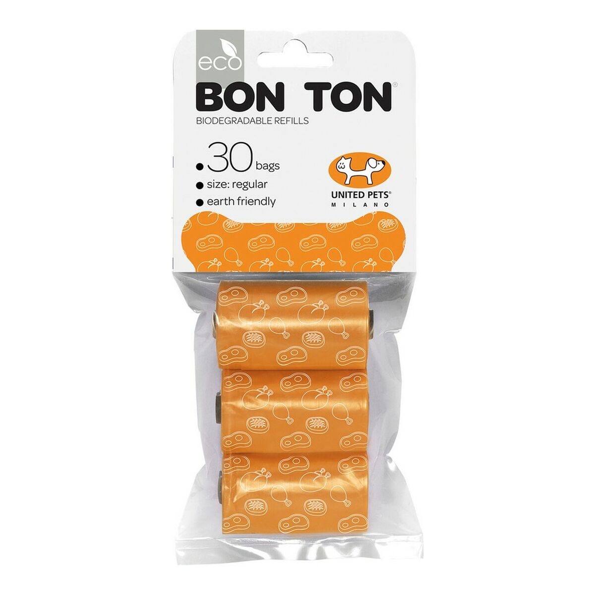 Hygienebeutel United Pets Bon Ton Regular Hund Orange (3 x 10 uds)