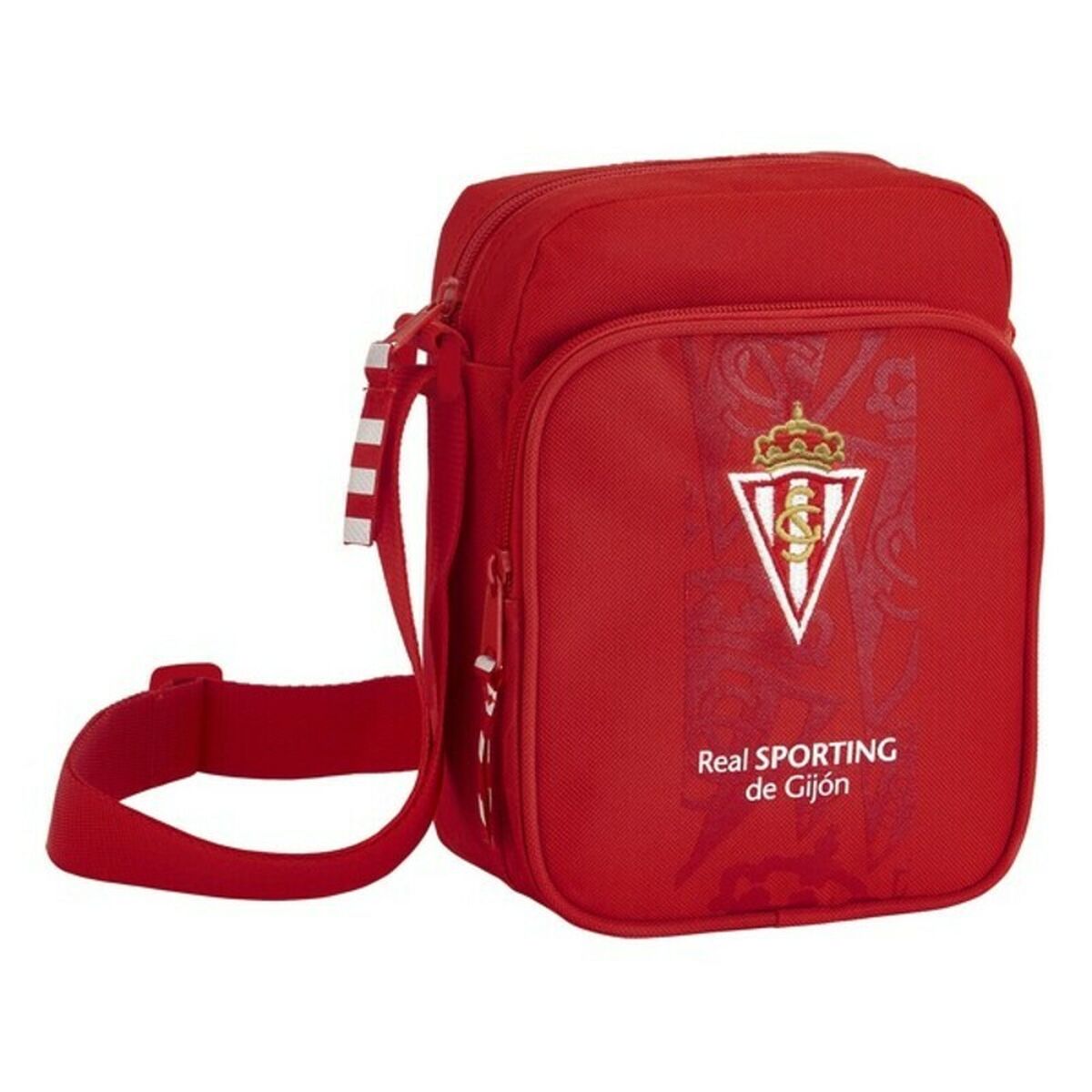 Schultertasche Real Sporting de Gijón Rot (16 x 22 x 6 cm)