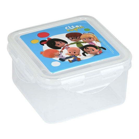 Lunch box Cleo & Cuquin Good night Polyurethane Blue (13 x 7.5 x 13 cm)