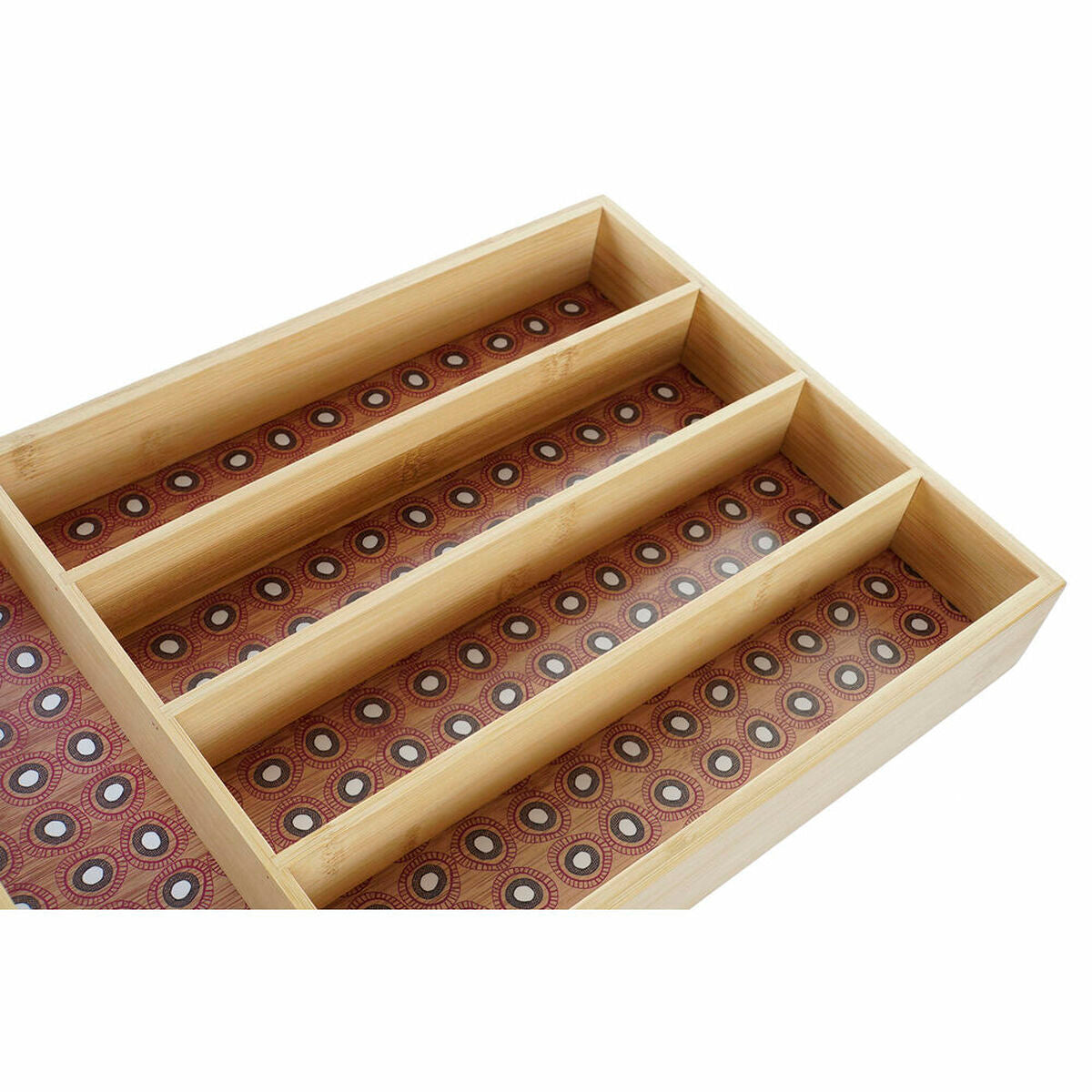 Organizador para Cubiertos DKD Home Decor Bambú Colonial Africano 25,5 x 35,5 x 5 cm (2 Unidades)