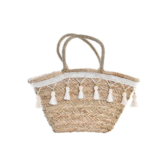 Bolso DKD Home Decor Blanco Multicolor Natural Metal 59 x 16 x 30 cm