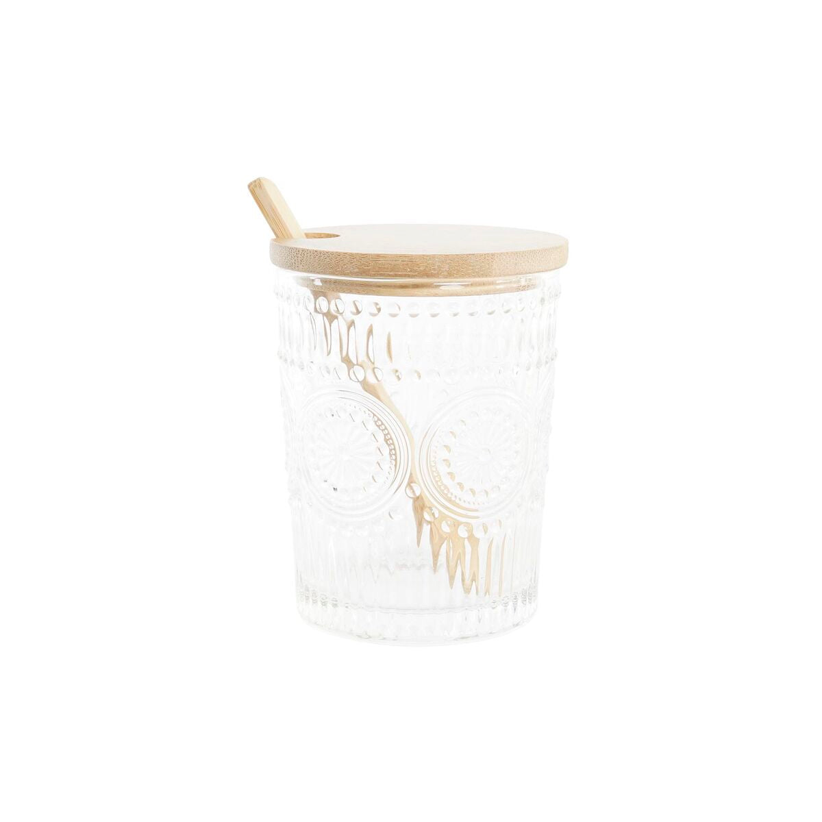 Azucarero DKD Home Decor 28 x 10 x 13,5 cm Cristal Natural Transparente 300 ml Vidrio de Borosilicato