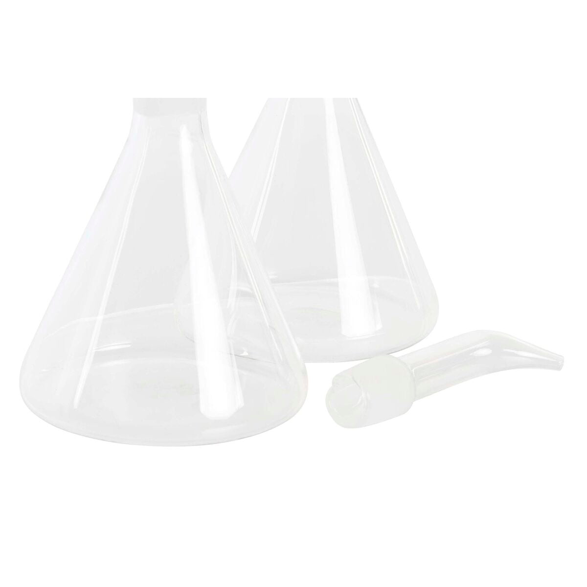 Set de Aceitera y Vinagrera DKD Home Decor 200 ml 19,5 x 10 x 23,5 cm Metal Transparente 2 Unidades Vidrio de Borosilicato