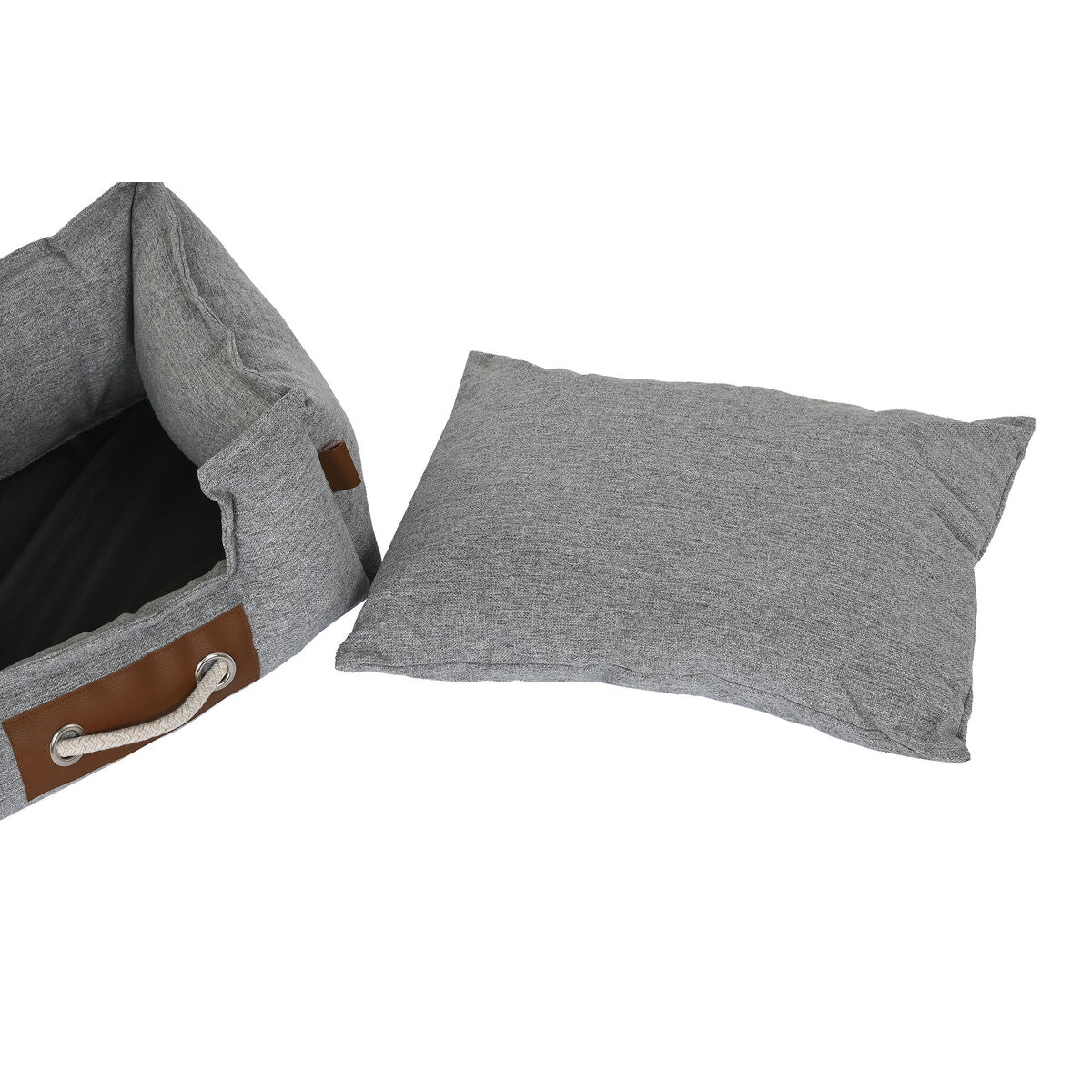 Cama para mascota DKD Home Decor Azul marino Gris claro Gris oscuro 68 x 59 x 20 cm