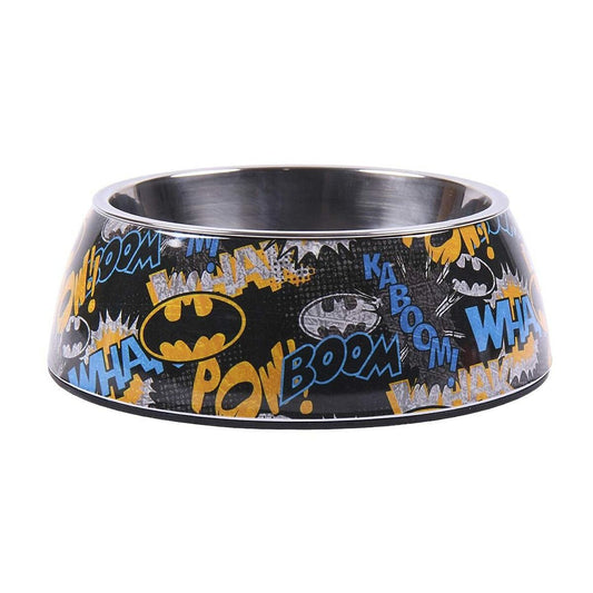 Comedero para Perro Batman Melamina 180 ml Negro Metal