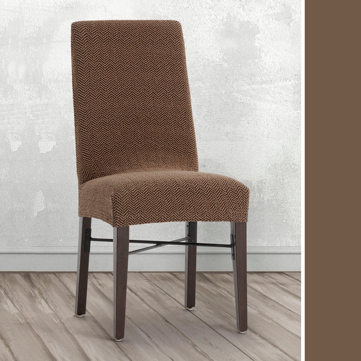 Chair Cover Eysa JAZ Brown 50 x 60 x 50 cm 2 Units