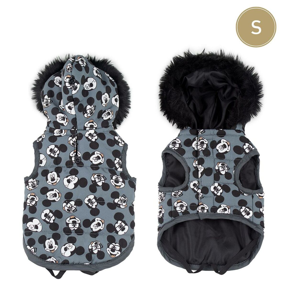 Dog Coat Mickey Mouse Grey S