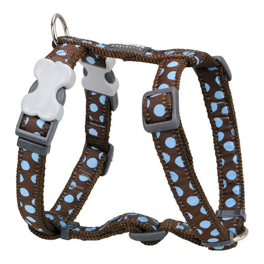 Arnés para Perro Red Dingo Style Azul Marrón Lunares 30-48 cm