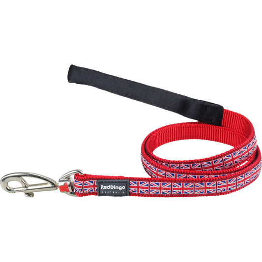 Dog Lead Red Dingo STYLE UNION JACK FLAG 2 x 120 cm