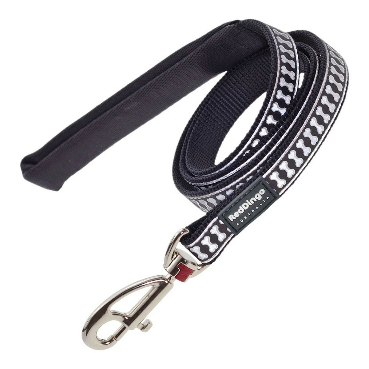 Dog Lead Red Dingo Reflective Black (2 x 120 cm)