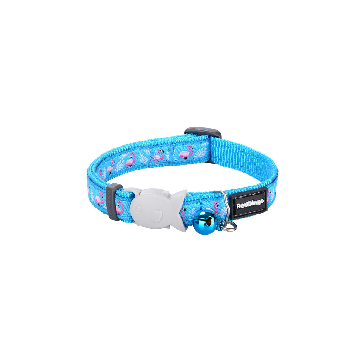 Dog collar Red Dingo STYLE FLAMINGO Turquoise 41-63 cm