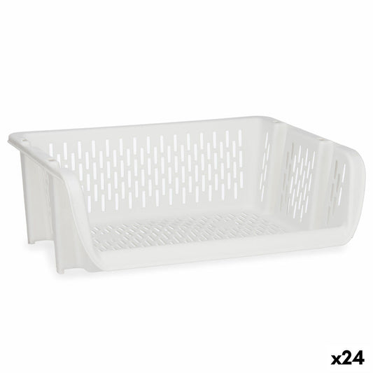 Cesta para verduras Blanco Polipropileno (30 x 13,5 x 38,7 cm) (24 Unidades)