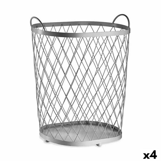 Korb Silberfarben Metall 40 L 31 x 54,7 x 46,5 cm (4 Stück)