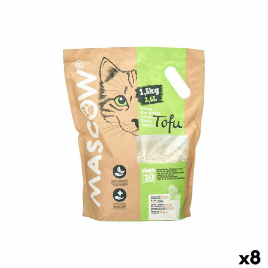 Katzenstreu 1,5 Kg Soja Weiß (8 Stück)