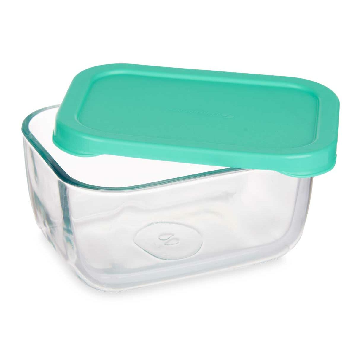 Lunch box SNOW BOX Green Transparent Glass Polyethylene 420 ml (12 Units)