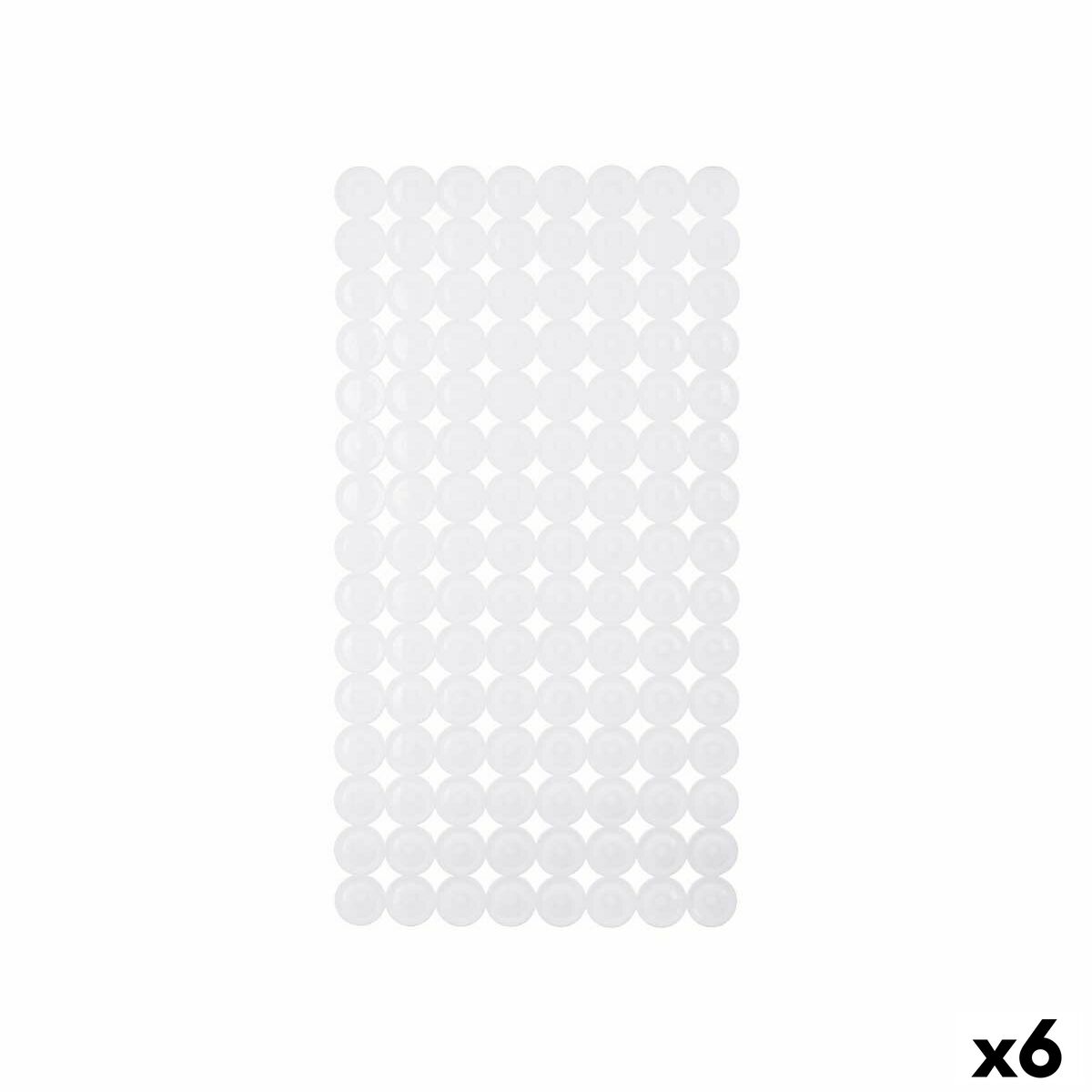 Non-slip Shower Mat White PVC 68 x 1 x 36 cm (6 Units)