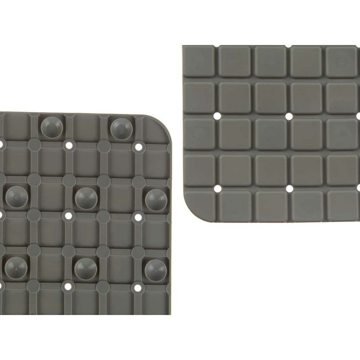 Non-slip Shower Mat Frames Grey PVC 50,3 x 50,3 x 0,7 cm (6 Units)