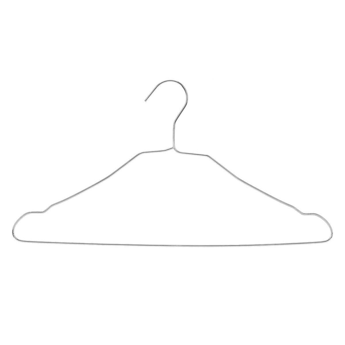 Set of Clothes Hangers Silver Metal 39,5 x 20 x 0,5 cm (24 Units)