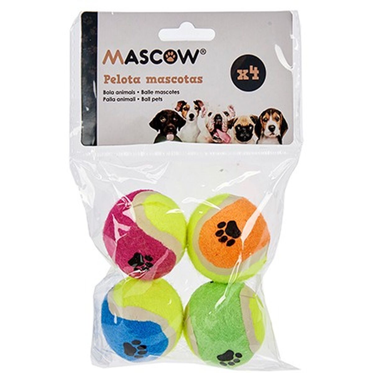 Juguete para perros Pelota Multicolor Ø 4,5 cm Polietileno Polipropileno ABS (12 Unidades)