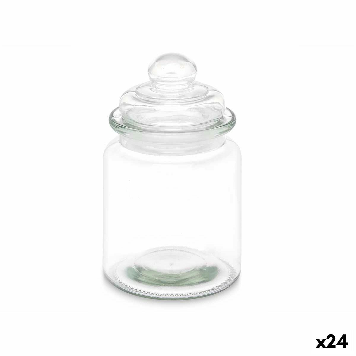 Jar Transparent Glass 250 ml 8 x 13 x 8 cm (24 Units) With lid