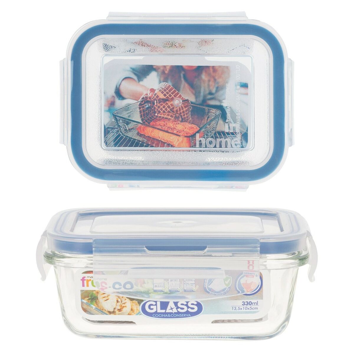 Set de Recipientes de Cocina Herméticos Apilables Max Home 6 Unidades 23 x 7,5 x 17,5 cm